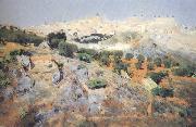 Aurelio de Beruete View of Toledo from the Olive Groves (nn02) oil painting artist